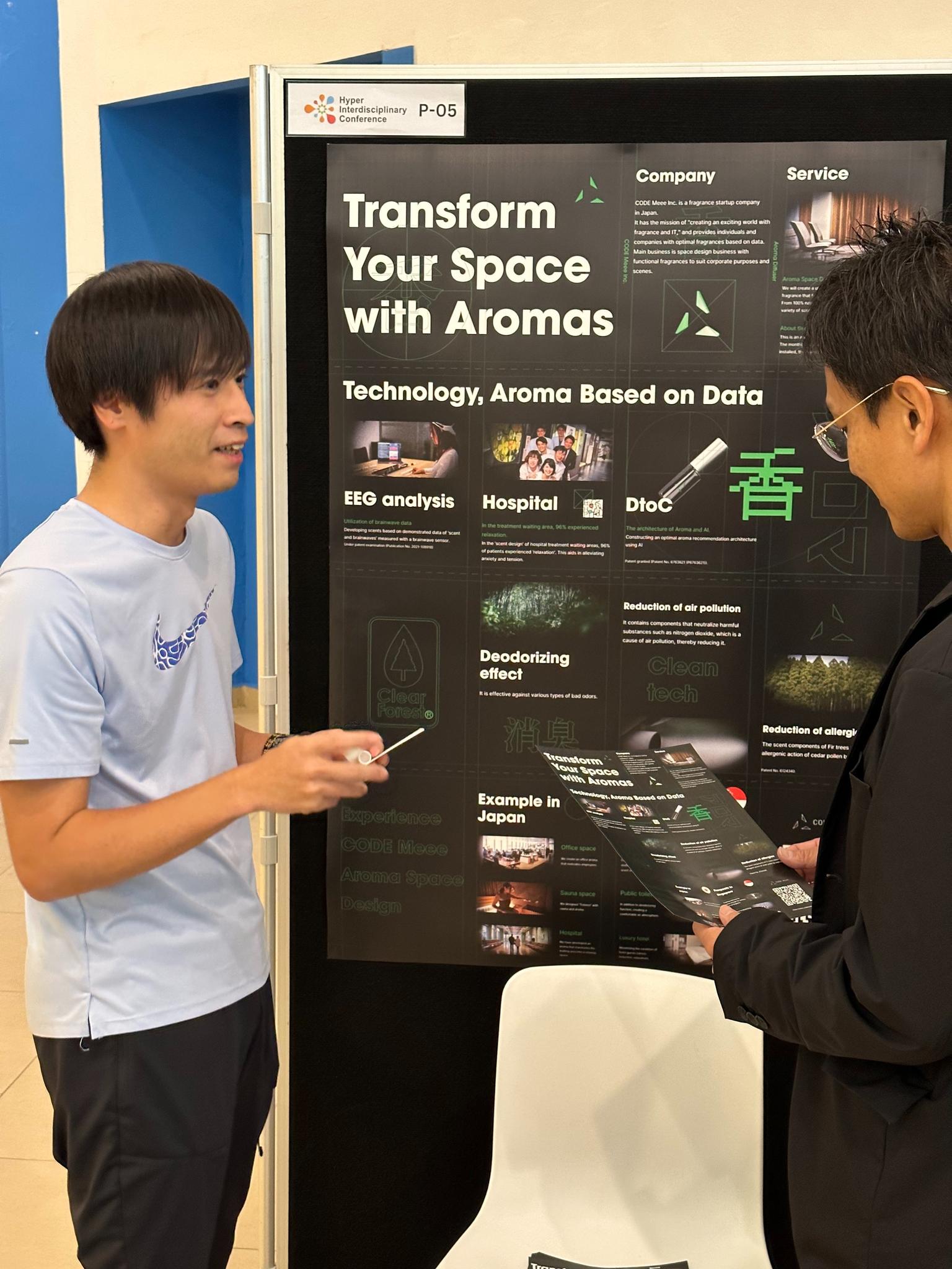 Our company Terakawa communicating with participants