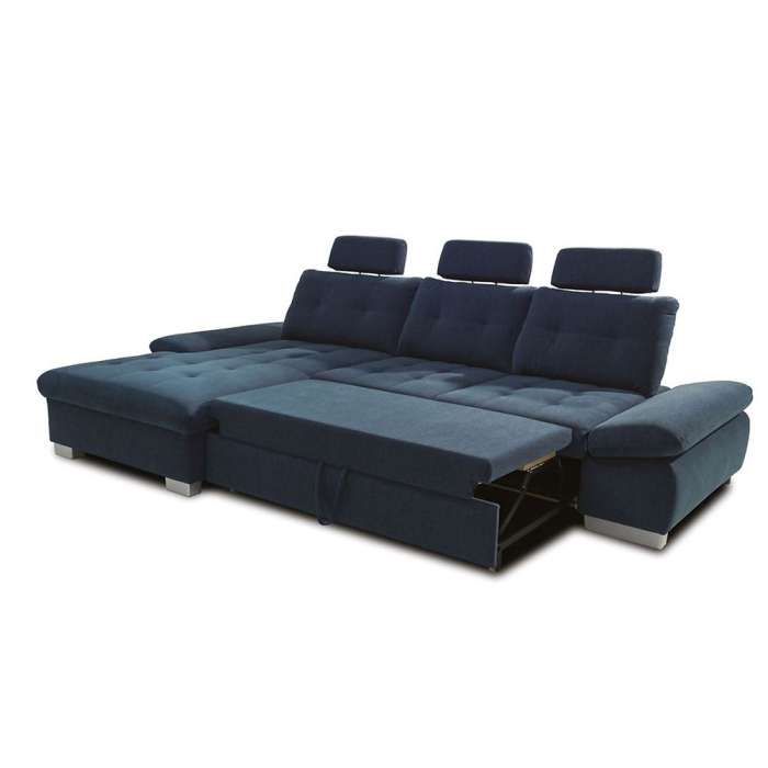 Corner sofa Bed CALAMO 2 showing sleeping function