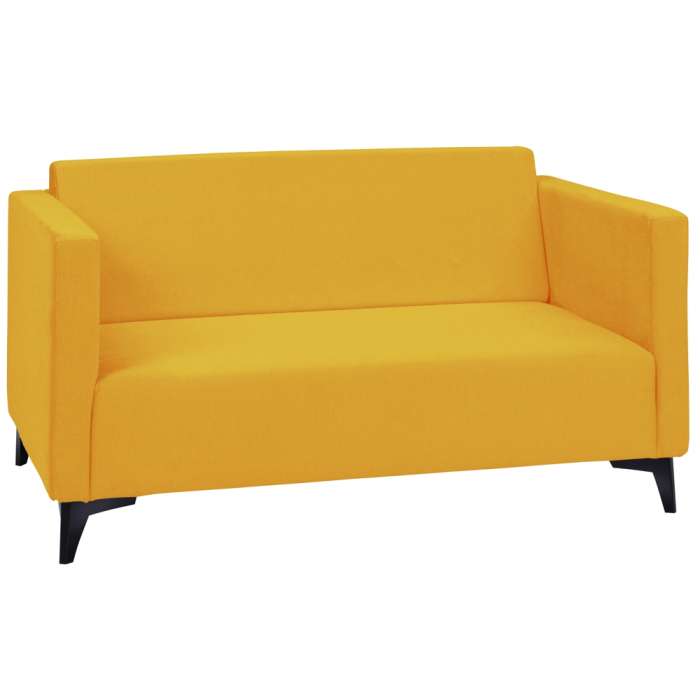 Sofa ZAPPHIRO 2 Seater yellow with black legs