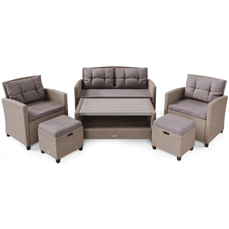 Garden Furniture Set FARINZE Beige / Light Grey