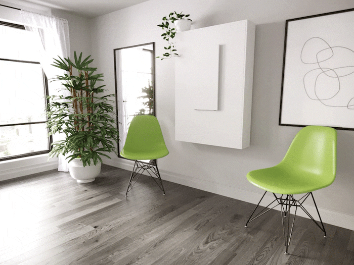 Gif showing the unfoldable Table AMLAN unfolding