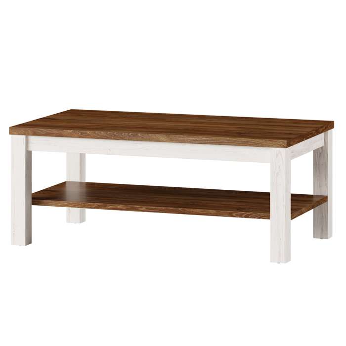coffee table COUNTRY C41 in two-tone with shelf underneath