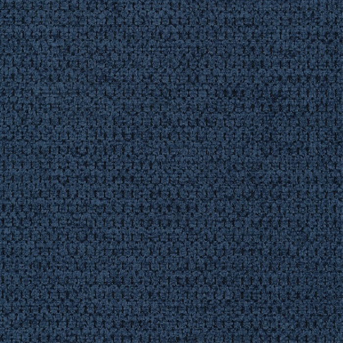 A close-up on the AUSTINO corner sofa's material in dark blue colour.