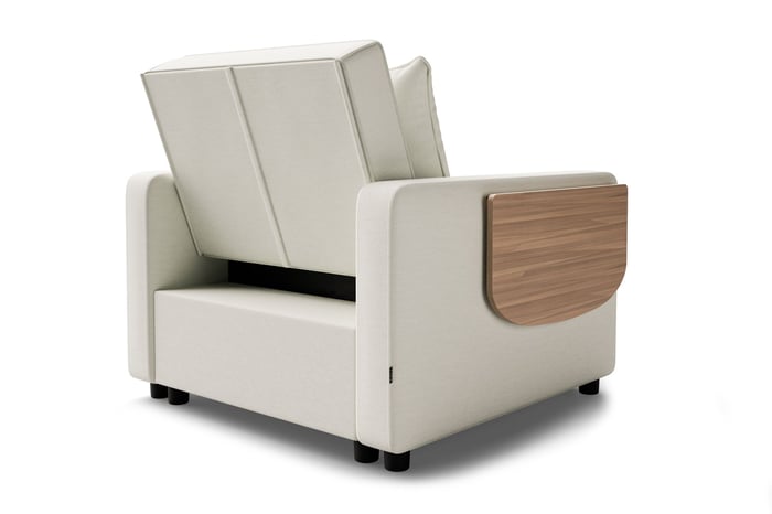 The back of Armchair Sofa Bed SUZIE - Cream