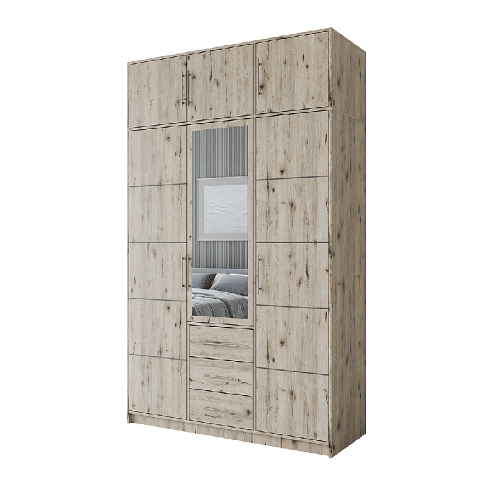 The whole look of the BALI D3 in oak wellington together with the extension ontop.