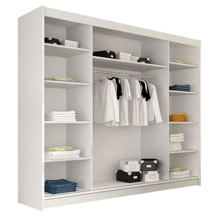 Interior of ASTINI III 250 with 9 shelves and 1 hanging rail