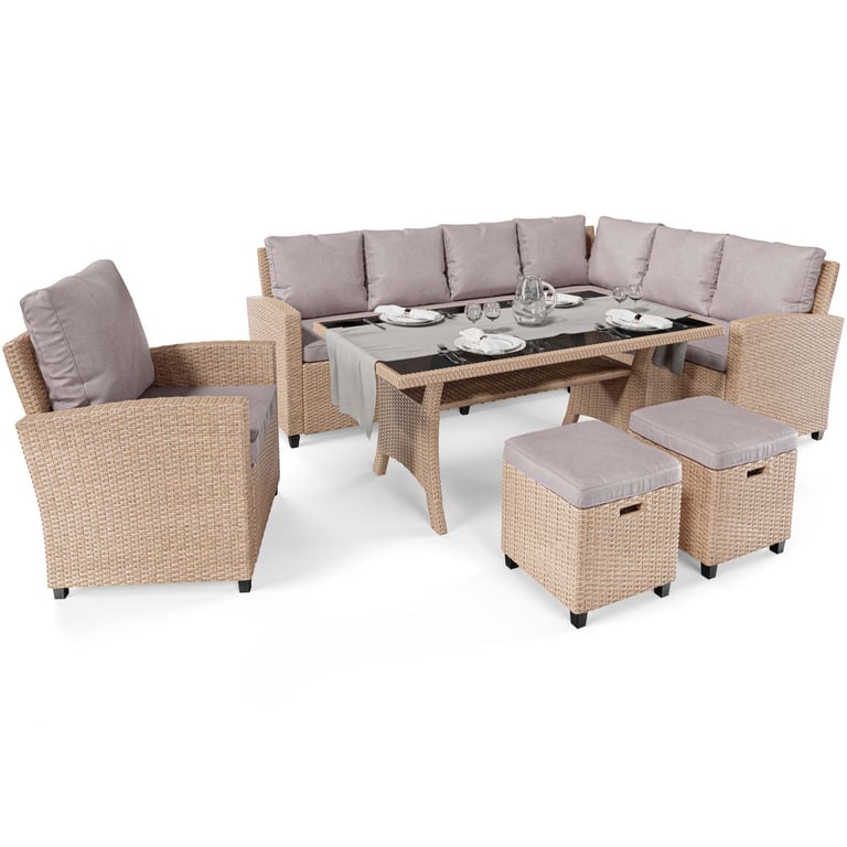 Garden Furniture Set RESSAMO Beige / Light Grey