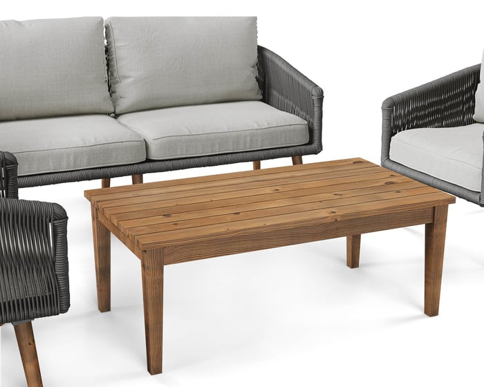 Table from Garden Furniture Set METARE Grey / Light Grey