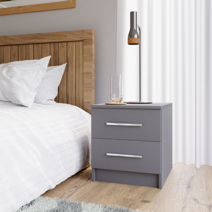 Bedside Table MARSYLIA in graphite bedside a bed