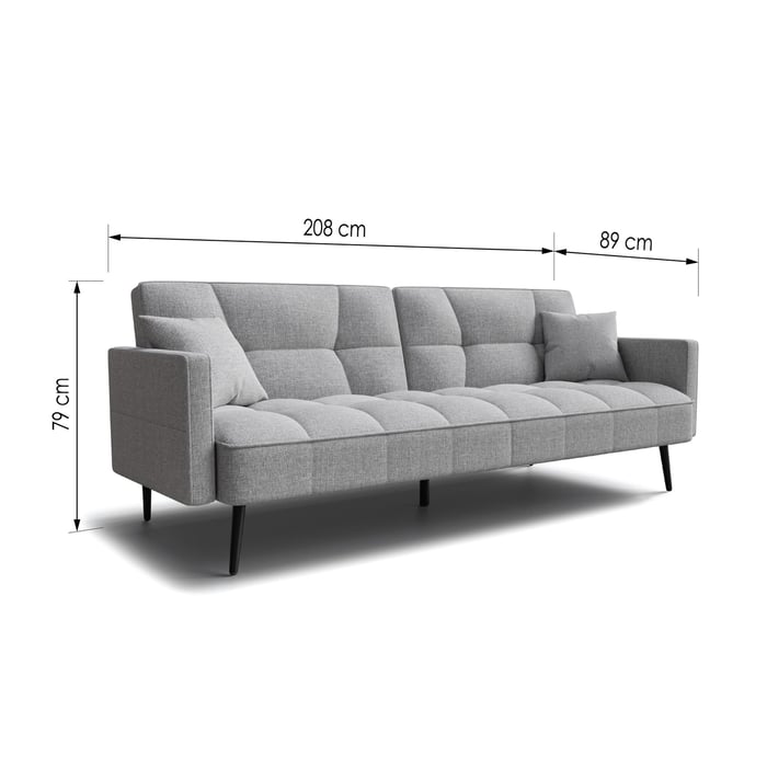Sofa Bed SARAH with dimensions