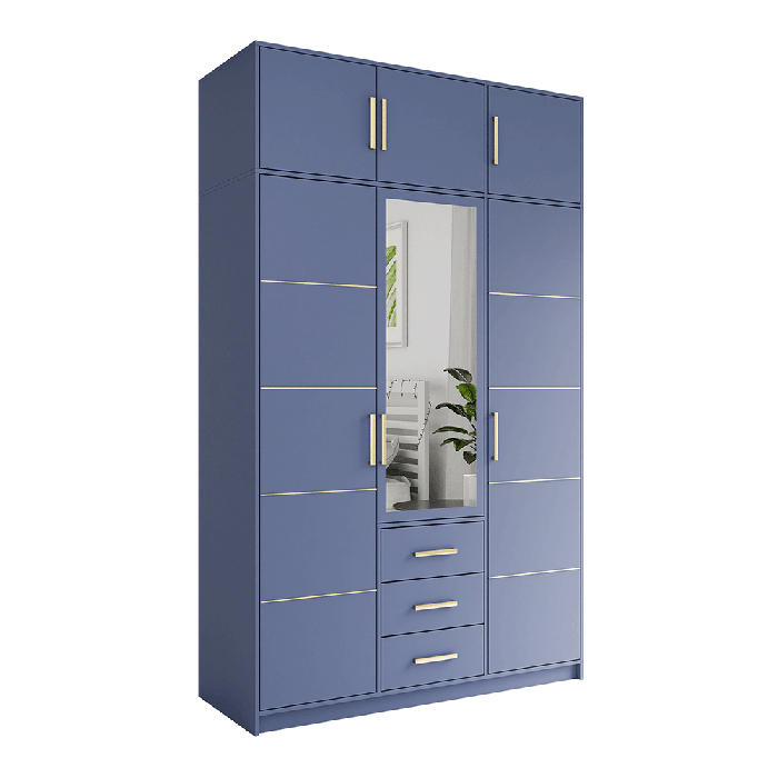 The whole look of the BALI D3 in blue together with the extension ontop.