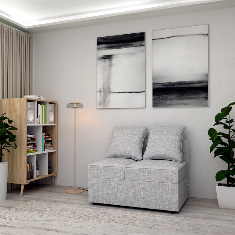 Sofa Bed LELANI Right-Hand - Grey