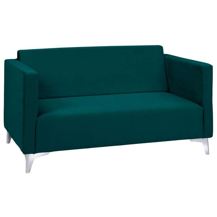 Sofa ZAPPHIRO 2 Seater Aqua with chrome legs