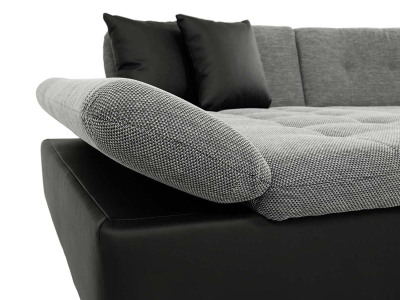 Adjustable armrest on Corner Sofa Bed ALICE.
