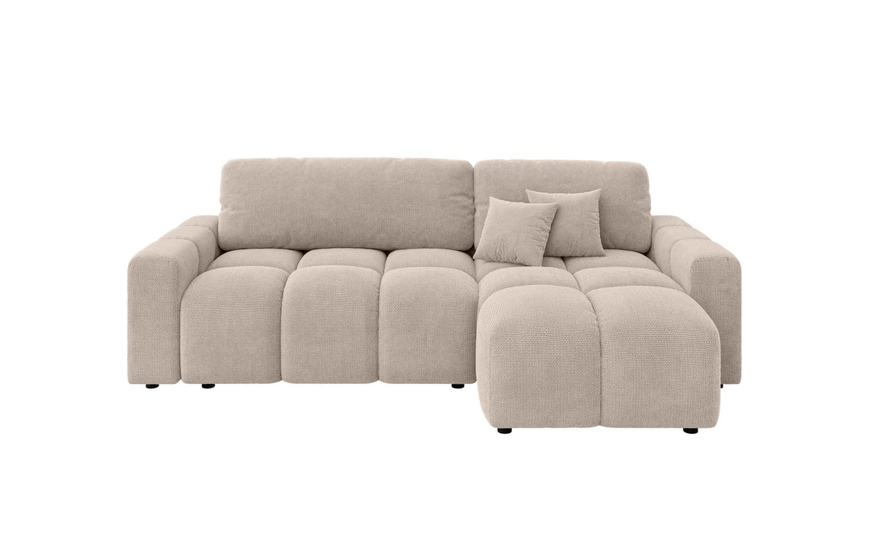Corner Sofa Bed LAINEY Beige in right orientation