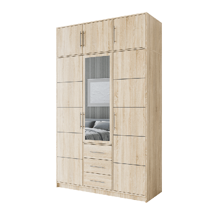 The whole look of the BALI D3 in oak sonoma together with the extension ontop.