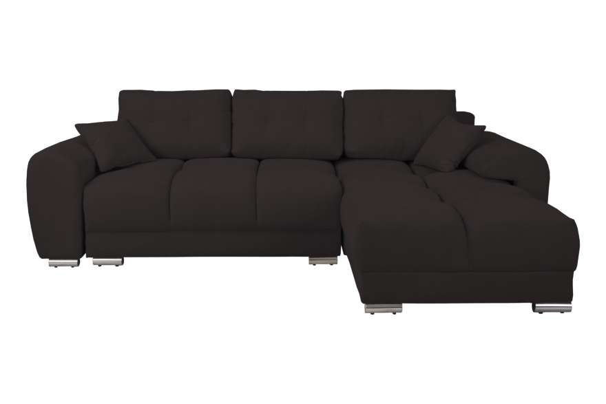 The folded corner sofa bed AZZURO BIS in black.