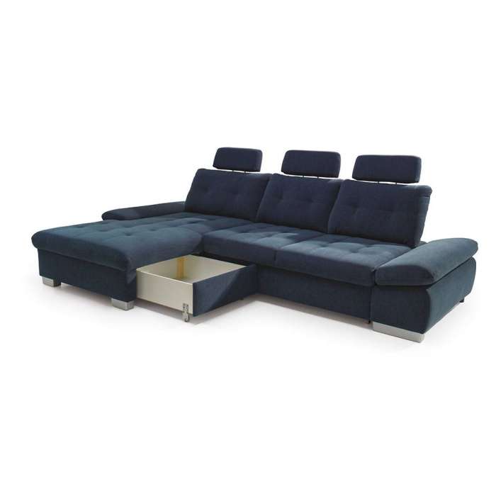 Corner sofa Bed CALAMO 2 showing storage container