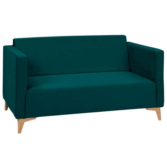 Sofa ZAPPHIRO 2 Seater Aqua with oak legs