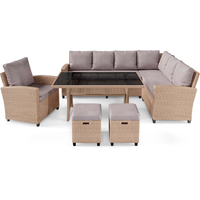 Garden Furniture Set RESSAMO Beige / Light Grey