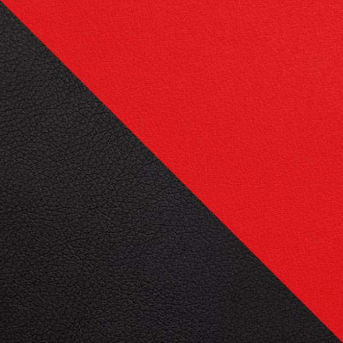 colour sample - black and red eco-leather