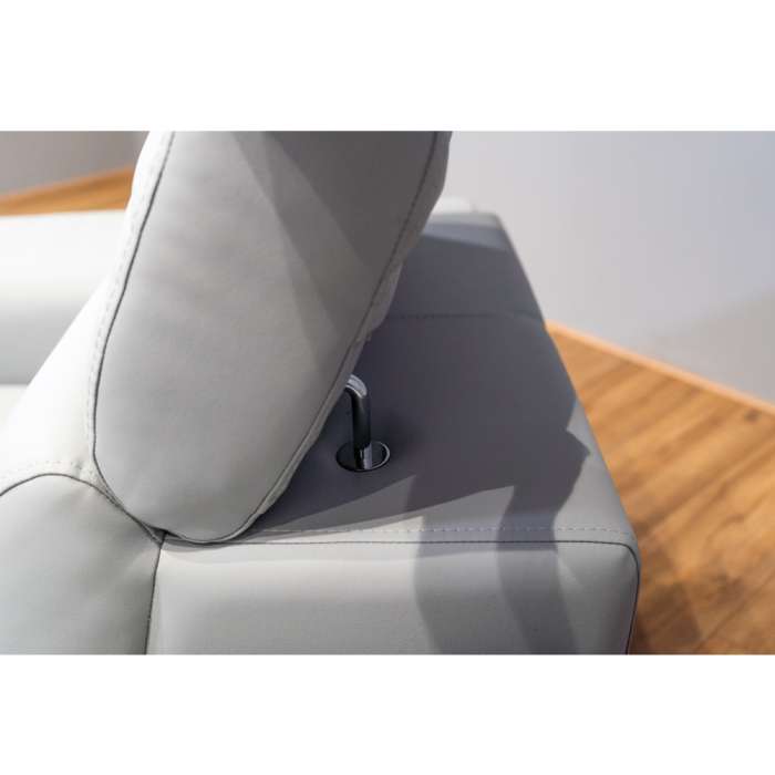 Close up of the adjustable headrest on armchair GIFU