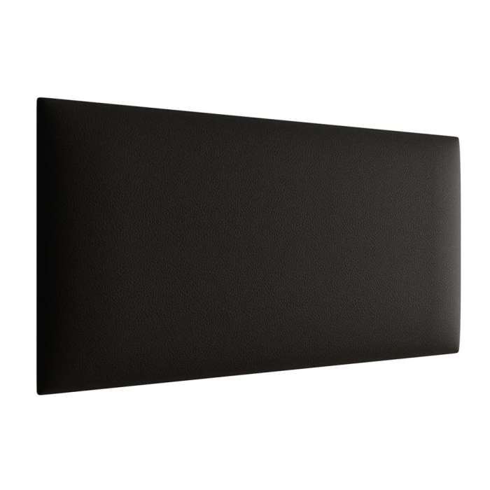 Upholstered panel 84x42 in soft 011 (black eco-leather)