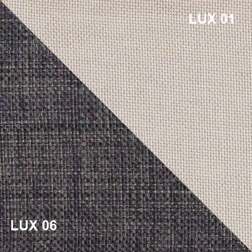 A close-up on the material: dark grey and beige.