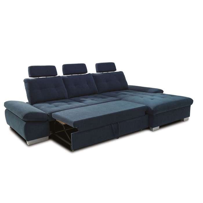 Corner sofa Bed CALAMO 2 showing sleeping function