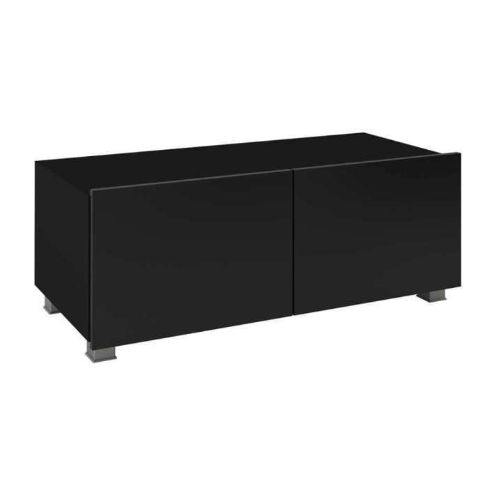 TV Unit 100 COLAMBRINI in black / black gloss