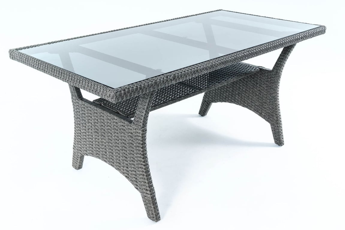 The large table from Garden Furniture Set RESSAMO Grey / Graphite