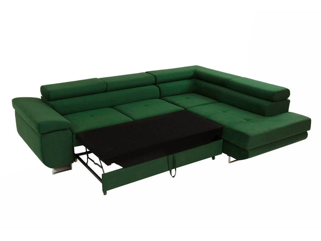 Corner Sofa Bed TORNADO showing sleeping function