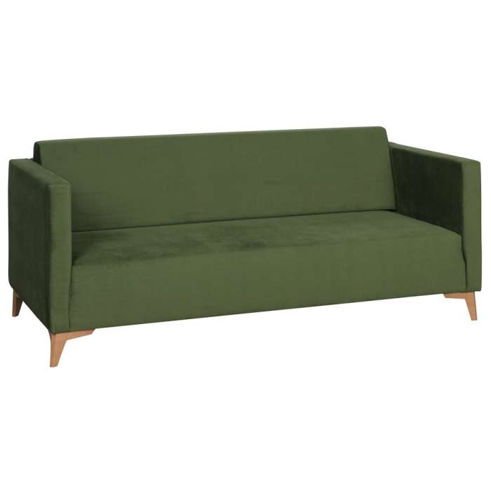 Sofa ZAPPHIRO 3 Seater green with oak legs