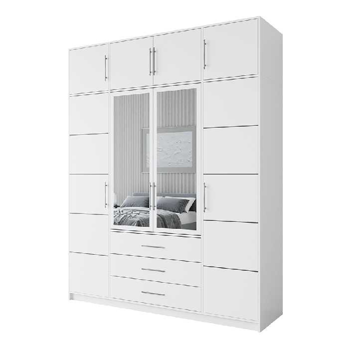 The whole look of the BALI D4 in white together with the extension ontop.