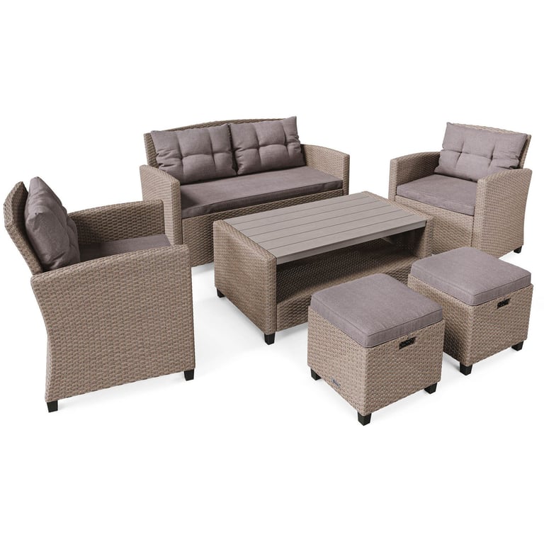 Garden Furniture Set FARINZE Beige / Light Grey