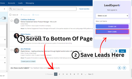 Saving Linkedin Connections in LinkedIn Sales Navigator