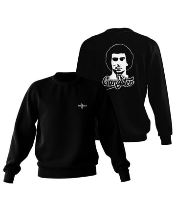 nickgalis.com Gangster Sweatshirt Black / White, Front & Back