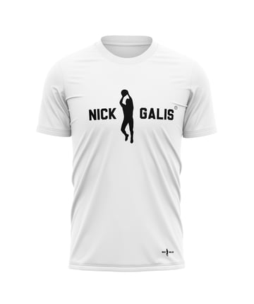 nickgalis.com T-Shirt Big Centre Figure White