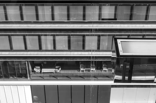 b/w balcony