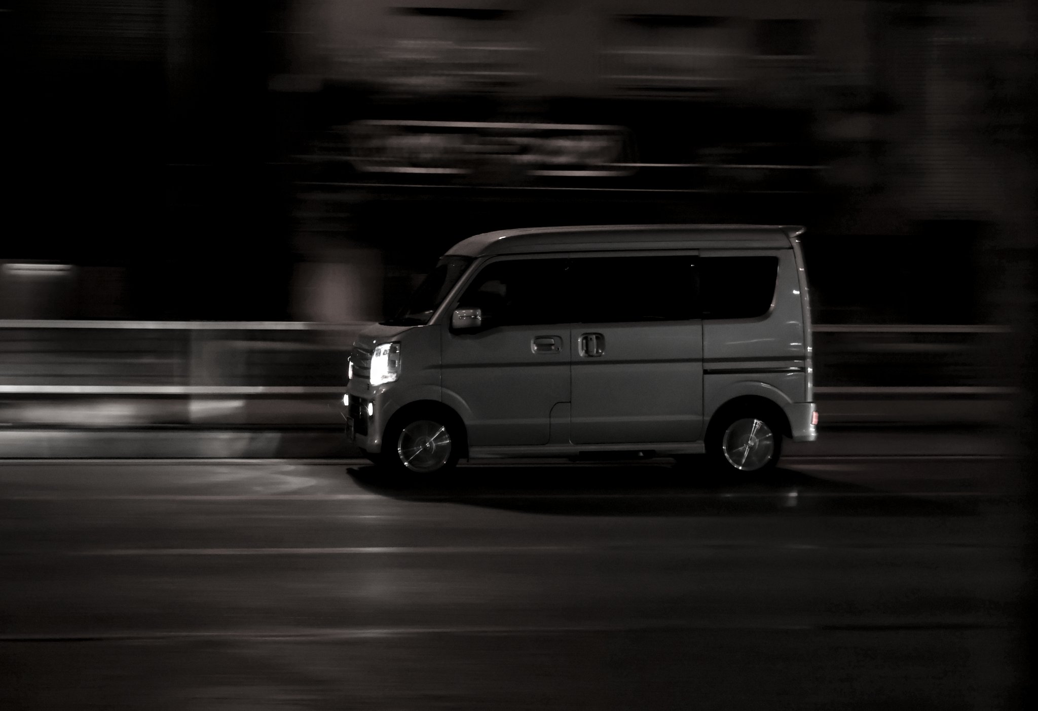 a typical japanese car with practically no front overhang