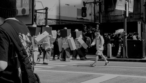 saw 6 minecraft steves crossing the street in shibuya (not the big crossing)