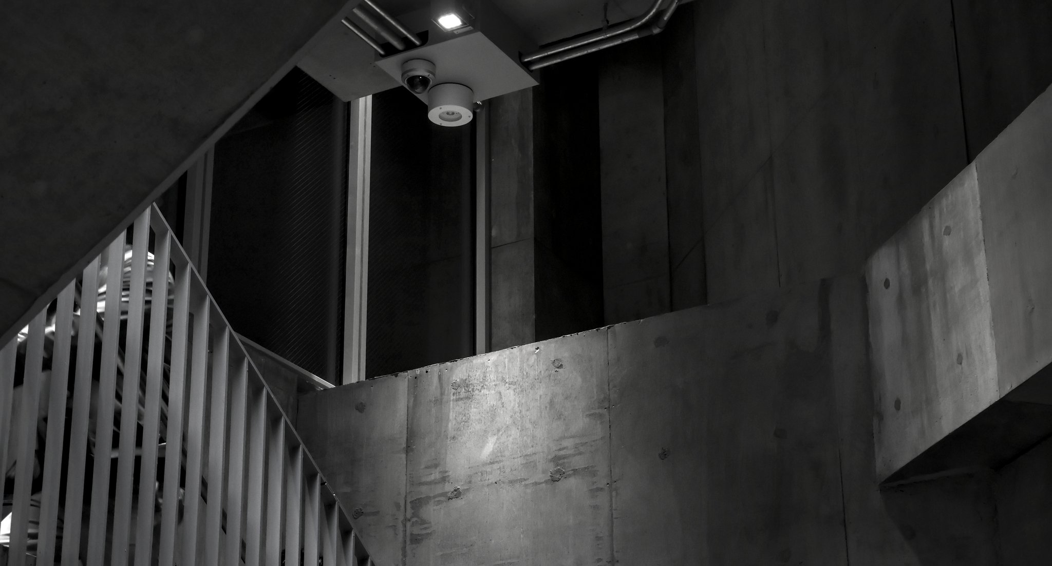 b/w stairwell