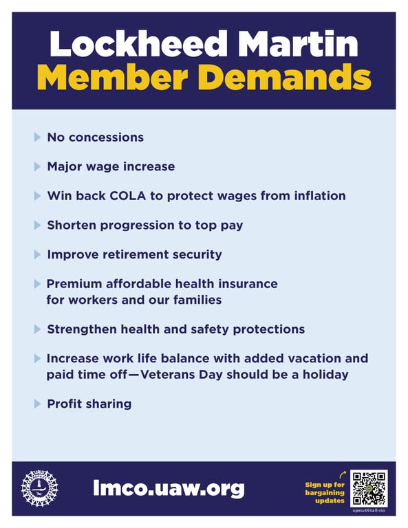 Lockheed Martin Member Demands