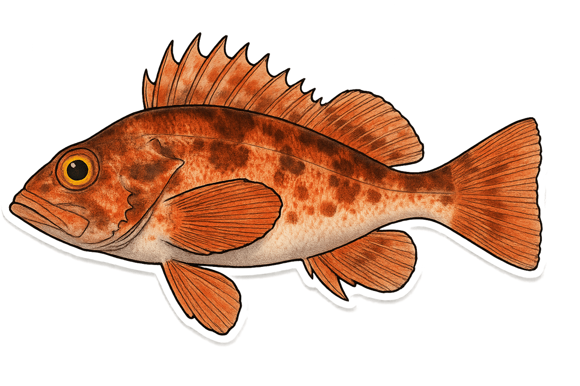 Sébaste chèvre (Helicolenus dactylopterus) - poisson d'eau douce pouvant atteindre 47 cm