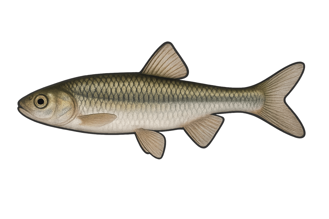 Pseudorasbora (Pseudorasbora parva) - pez de agua dulce puede alcanzar 11 cm