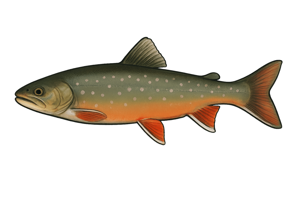 Omble chevalier (Salvelinus alpinus) - poisson d'eau douce pouvant atteindre 80 cm