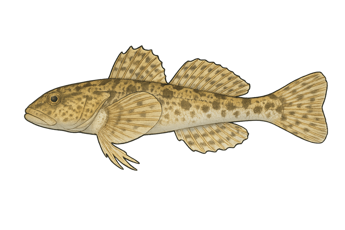 Chabot de Sibérie (Cottus poecilopus) - poisson d'eau douce pouvant atteindre 12 cm