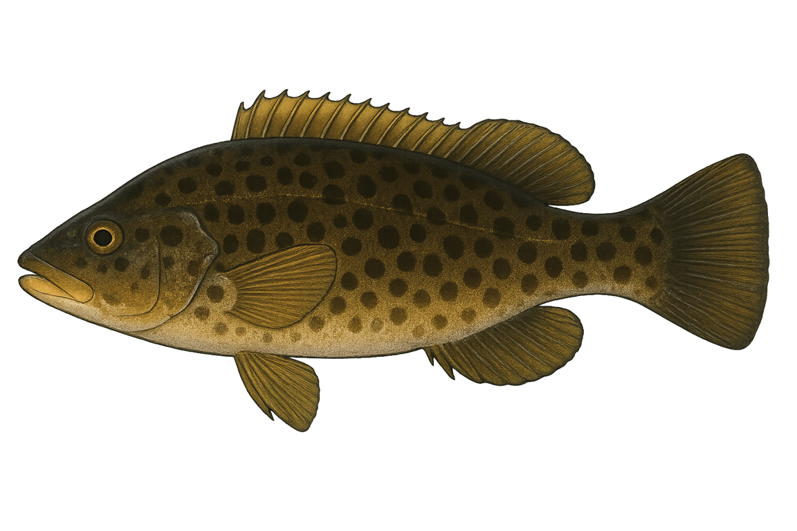 Labre merle (Labrus merula) - pez de agua dulce puede alcanzar 40 cm