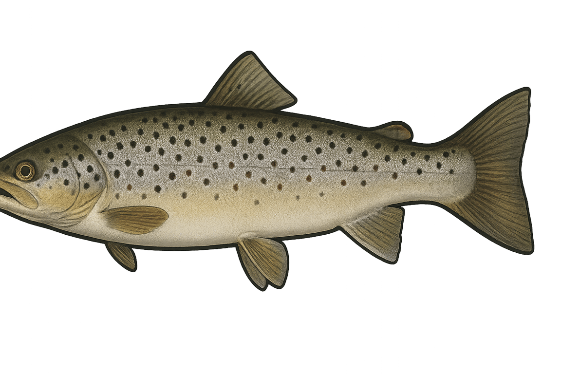 Truite de mer (Salmo trutta trutta) - poisson d'eau douce pouvant atteindre 100 cm
