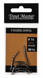 Trout master 5 barrel snap swivel - Fishing Grid